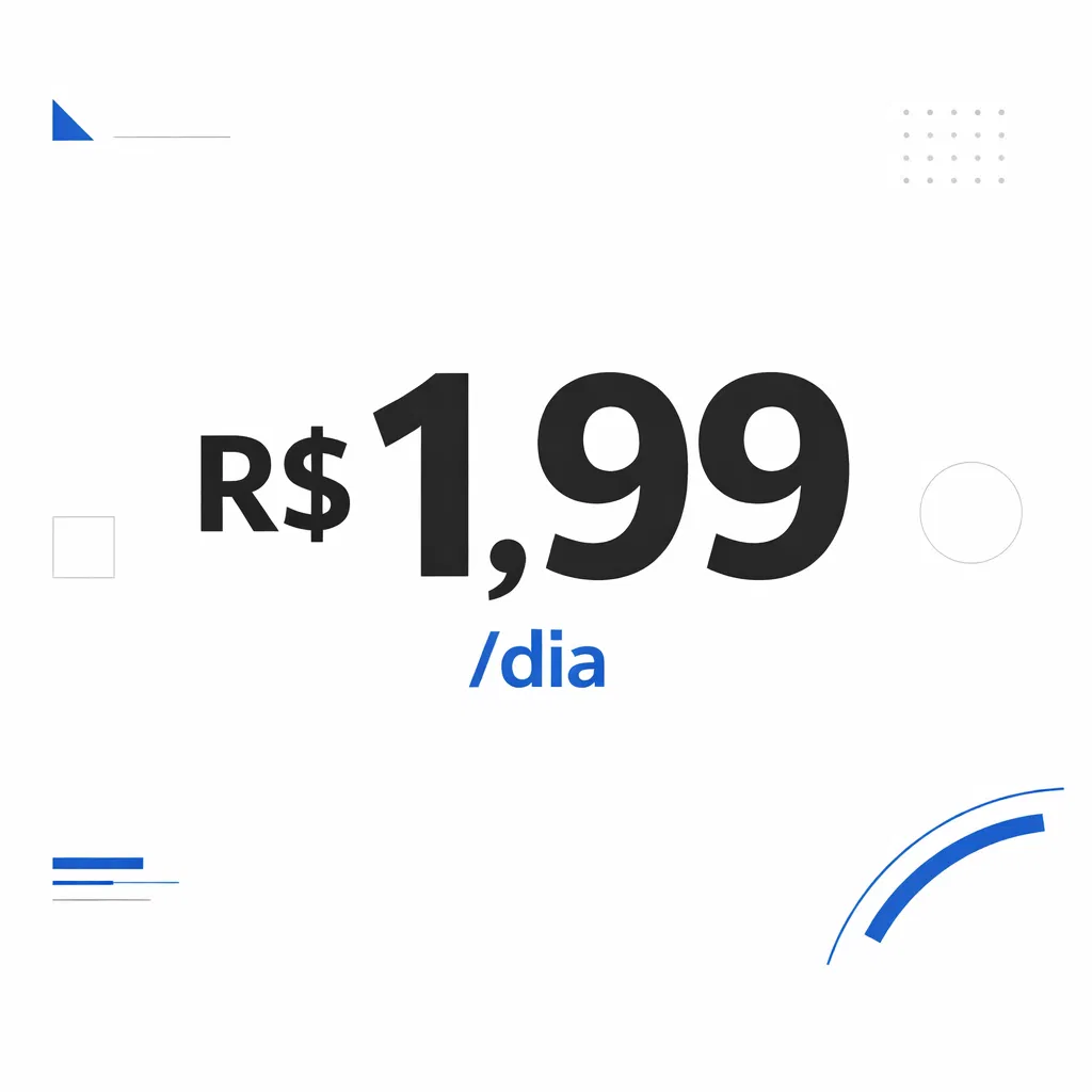 Preço R$ 1,99 por dia